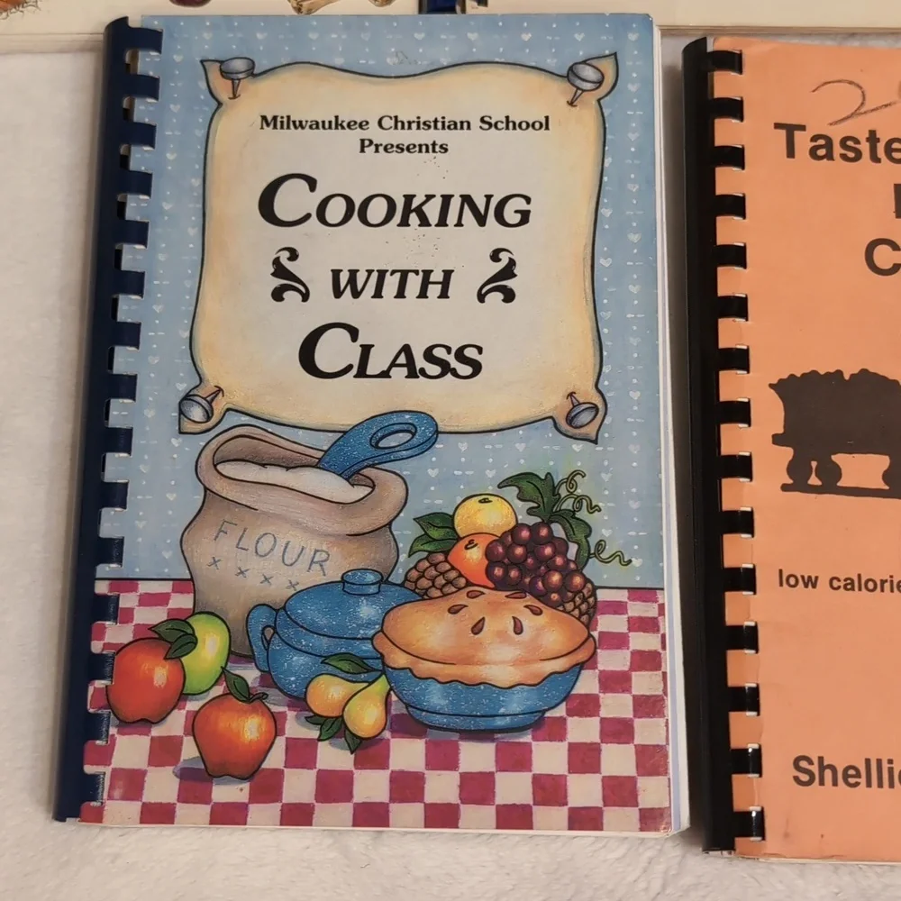 Assorted Spiral-Bound Cookbooks 1980-1990 retro used condition
